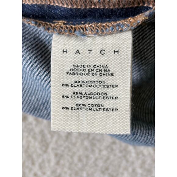 HATCH Collection The Crop Maternity Jeans Raw Hem Indigo Wash Women's Size 29 - Picture 11 of 12